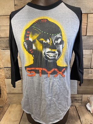 Vintage 1983 Styx Concert Tour Jersey 3/4 Shirt - Kilroy Was Here Mr Roboto L Lg
