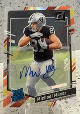 2023 Panini Clearly Donruss - Michael Mayer #75 Auto /18 - Vintage Stripes RC