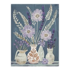 Lavender Flower Bouquet Vases Purple Still Life Wall Art Poster Print