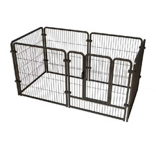 4/6 Panel Dog Fence Playpen Foldable Puppy Exercise Pen Heavy Duty Pet Barrier