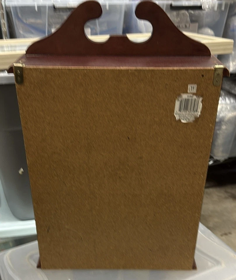 Armario colgante vintage de curiosidades cerezo espejado en el interior Foto 2 de 3