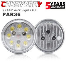 2x 4.5" 24W Round LED Conversion Headlight Bulb Hi/Low Sealed Beam Head Lamps