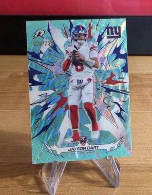 2025 Topps Resurgence Football Jaxson Dart Aqua Surge Rookie Card /250 NY Giants