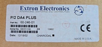 Extron P/2 DA4 Plus 60-246-01