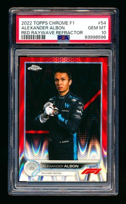 2022 Topps Chrome F1 #54 Alexander Albon Red Raywave Refractor #4