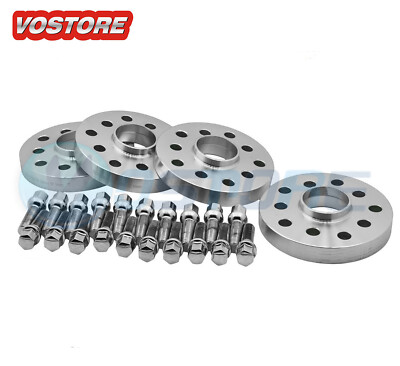 (4) 25mm Hubcentric Wheel Spacers Adapters 5x100 / 5x112 for VW Audi 57.1mm Bore