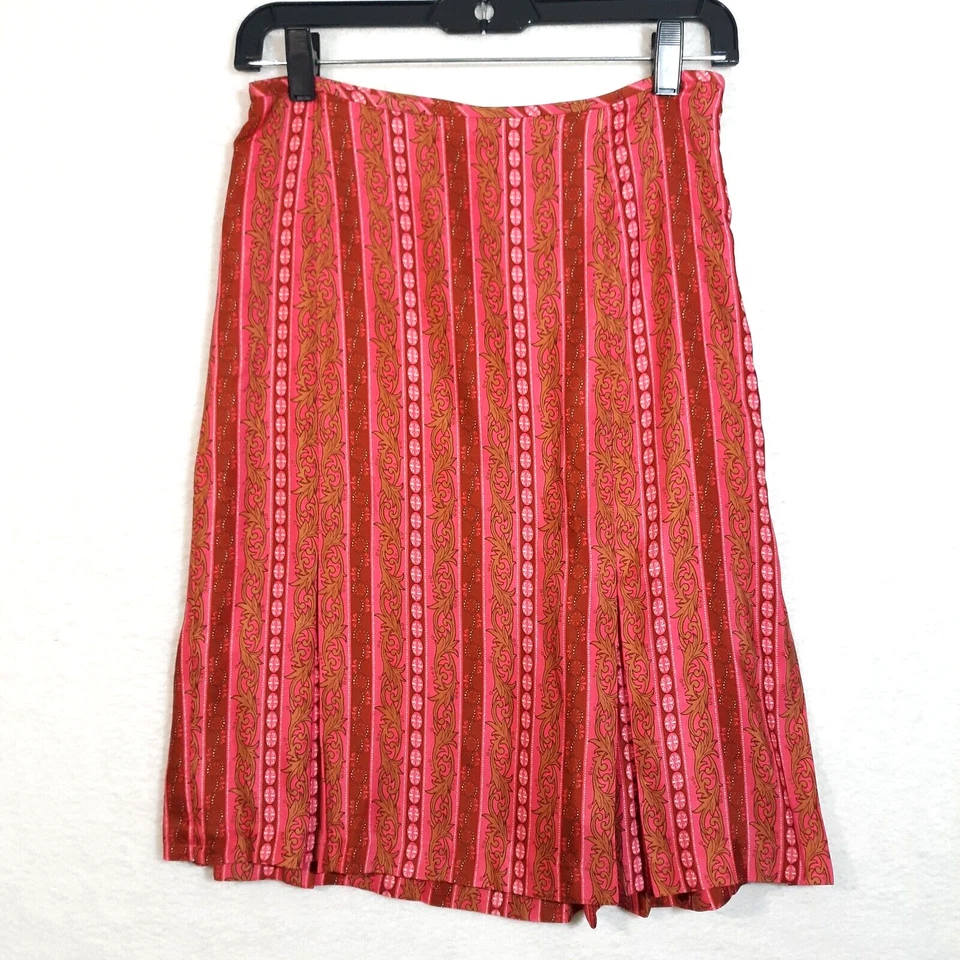 Falda De Colección Penguin by Munsingwear Talla 4 Rosa Seda Lana Hasta la Rodilla Años 60 70 Lápiz