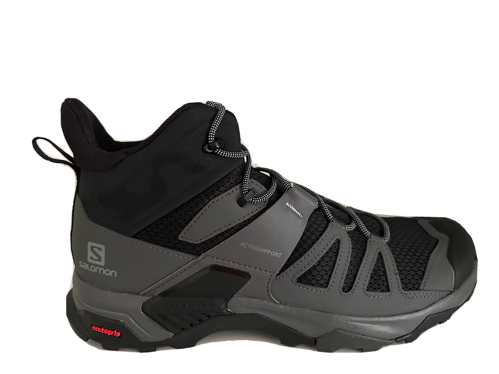 Stivali da trekking Salomon uomo X Ultra 4 Mid Aero neri magnetici blu perla 11 5 EU 46