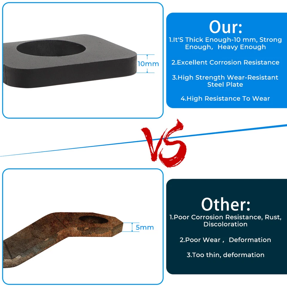 Cuchillas de corte desbrozadora minicargadora 2 piezas para usar con AGT-RC72/EXRC54 - acero Foto 3 de 4