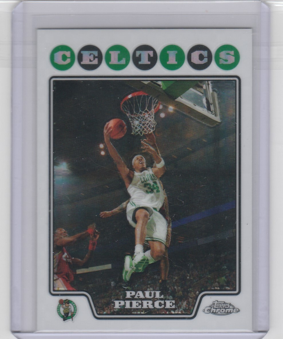 PAUL PIERCE 2008-09 TOPPS CHROME #34 X-FRACTOR REFRACTOR SERIAL #'D /288