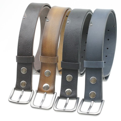 Hochwertig Ledergürt 4 cm ohne Schnalle Wechselgürtel Echt Leder Jeansgürtel - Picture 11 of 48