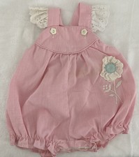 Tiny Tots Original Baby Girl Jumper Romper Snap Crotch 3-6 Month Pin Stripe