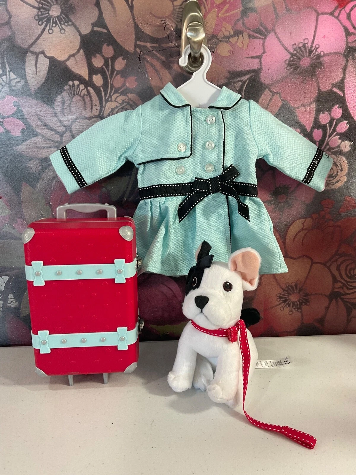  goty grace coat french bulldog suitcase travel documents 