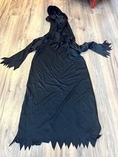 Grim Reaper Black Costume With Hood Size Small 4-6