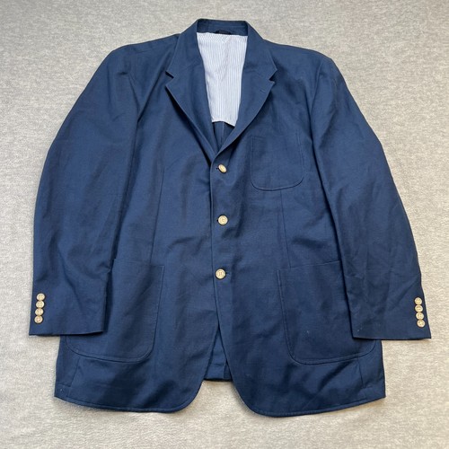 Vineyard Vines Blazer Mens XL Blue Linen Cotton Unstructured Jacket Three Button