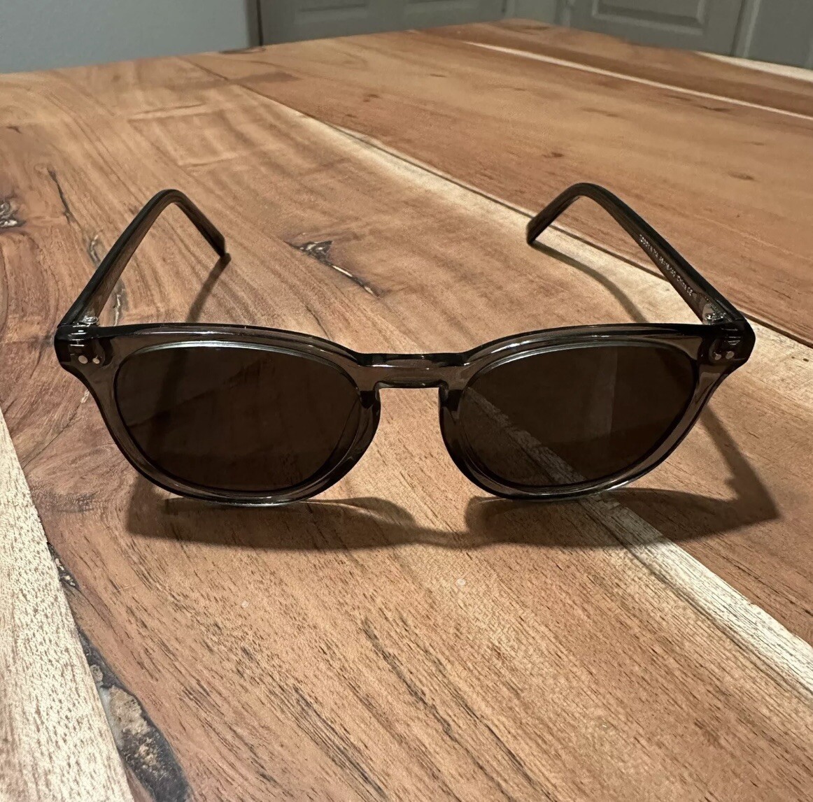 Warby Parker Toddy Seaweed Crystal Round Narrow Sunglasses Size 48-18-140 714