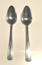 National Silver Company NSC  EPNS Two Silverplate LADY GRACE 1933 TEASPOONS