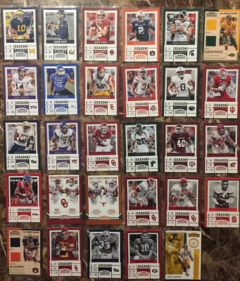 2017 Panini Season Ticket Tom Brady, Jerod + Rookies & Hall Of Famers And More