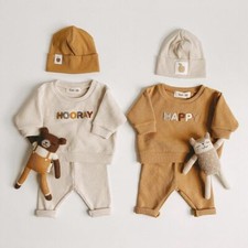 Spring Fashion Baby Clothing Clothes Set Newborn Sweatshirt  Pants Suit