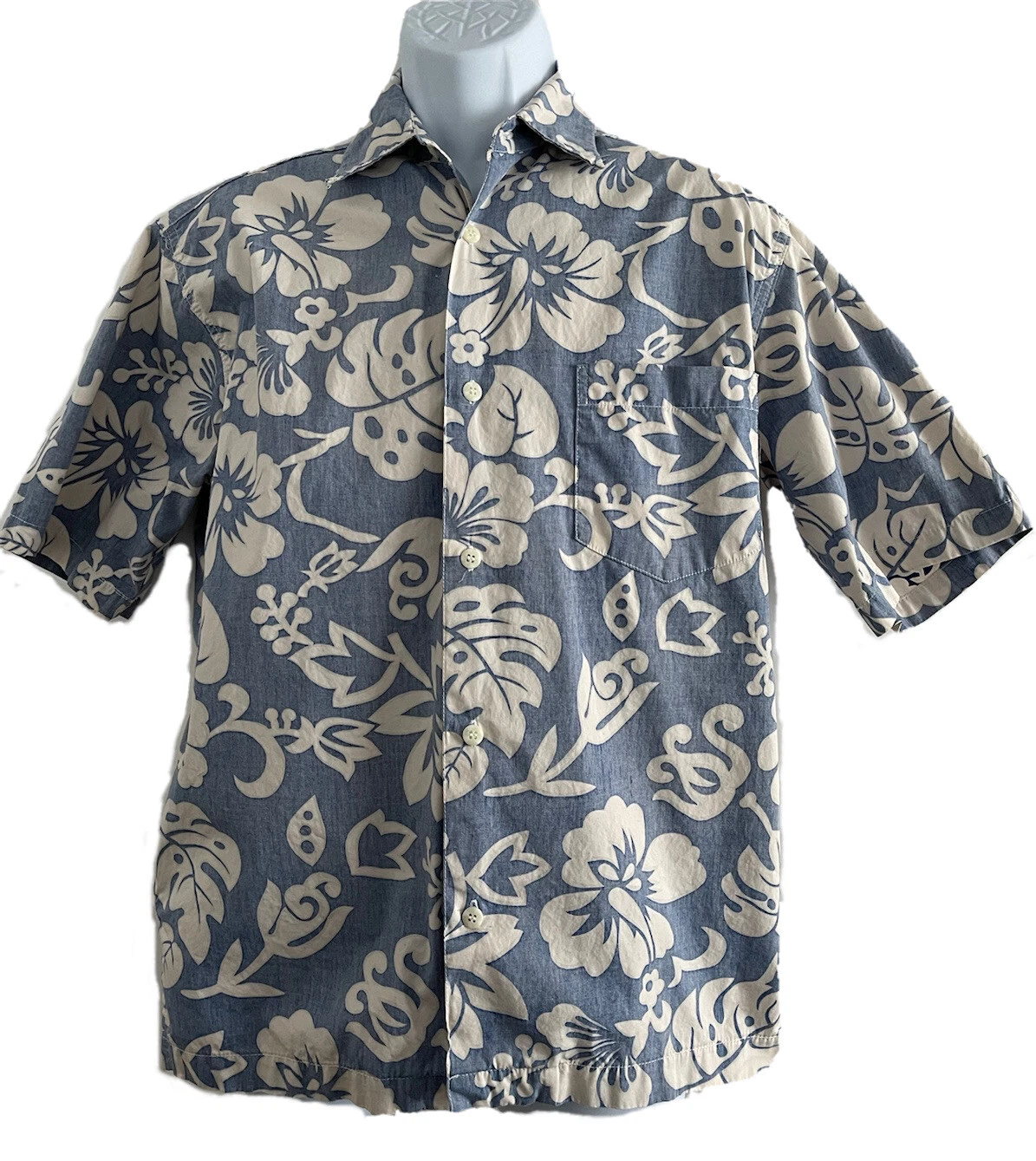 Wind An Sea Shirt Men's Size XS Blue Tropical Short Sleeve Beach USA Hawaiian