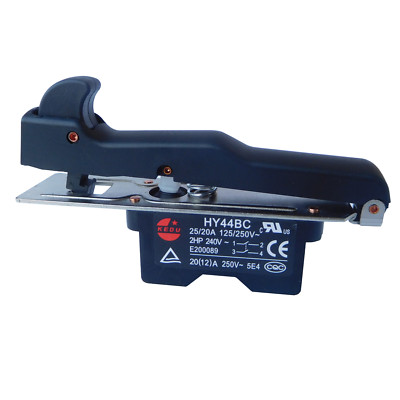 KEDU HY44BC 125/250V 25/20A 2HP Lock On Off Pushbutton Switch for Angle Grinder