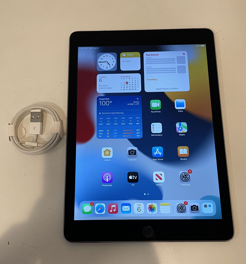 Apple iPad Air 2 32GB, Wi-Fi + Cellular (Unlocked), 9.7in - Space 