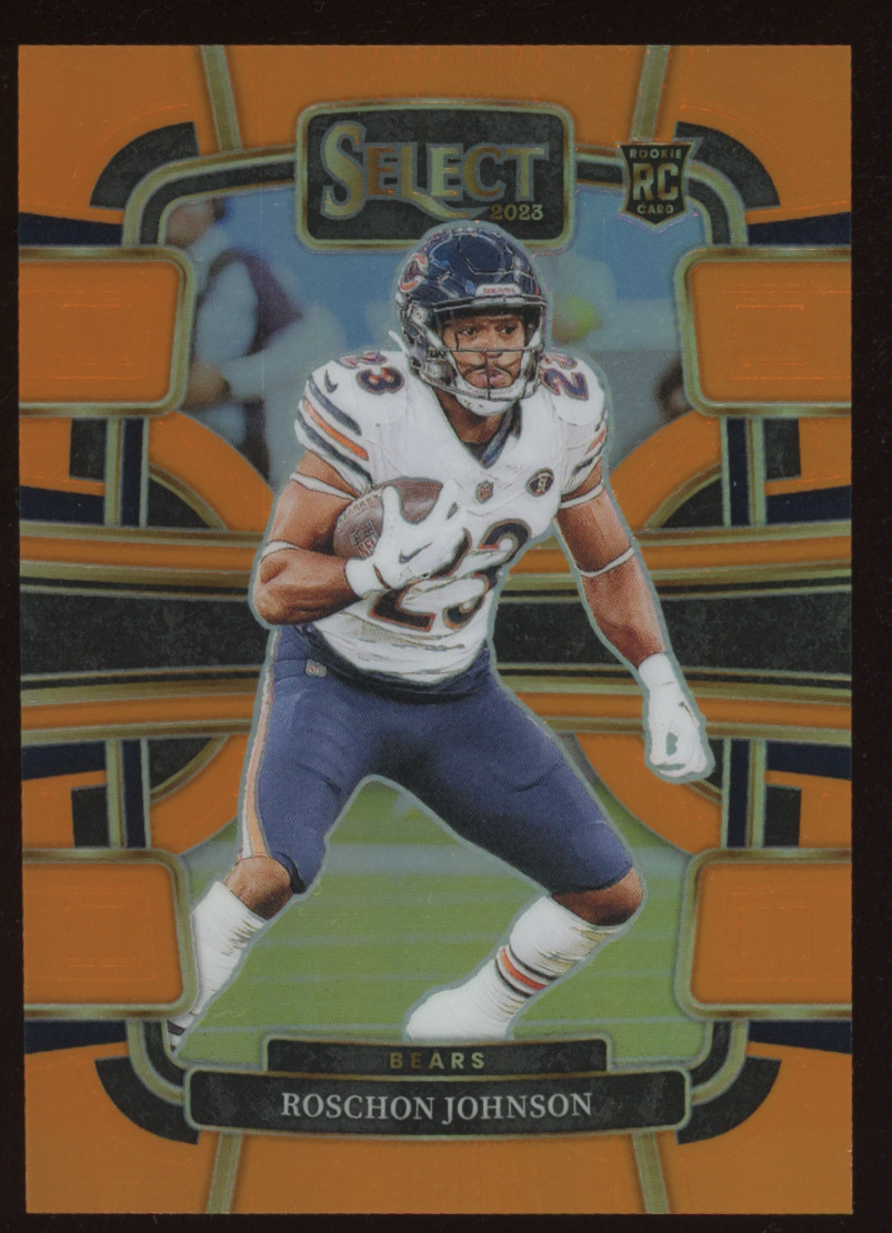 2023 PANINI SELECT #10/49 ROSCHON JOHNSON CONCOURSE ORANGE PRIZM ROOKIE CARD RC