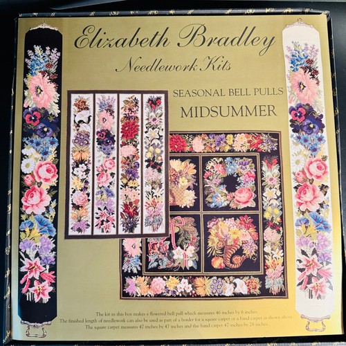 ELIZABETH BRADLEY 1997 NEEDLEPOINT COMPLETE KIT – Seasonal Bell Pulls Midsummer - Picture 2 of 11