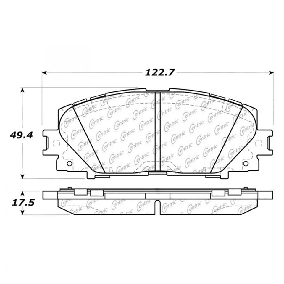 Juego de 2 pastillas de freno y zapatas de freno metálicas delanteras + traseras centradas para Toyota Yaris Foto 4 de 4