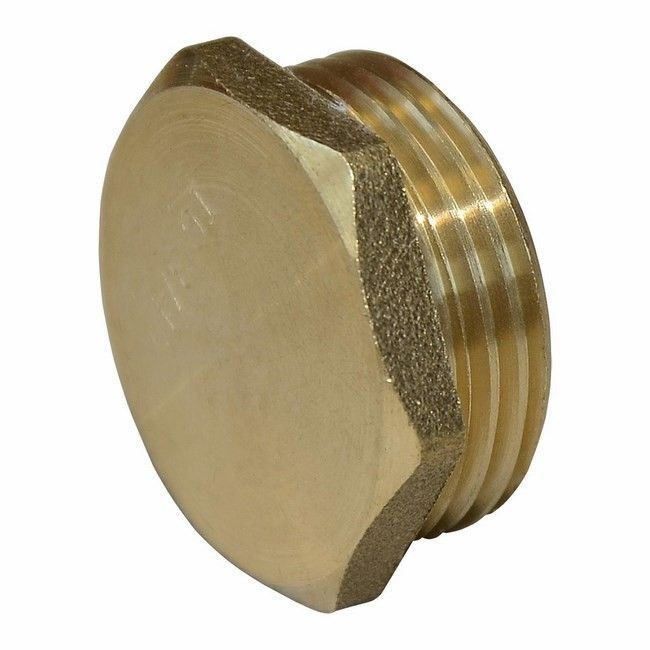 3/4"" Inch BSP Brass Pipe Screw Male Hex Blanking Plug Tube Ending Cap