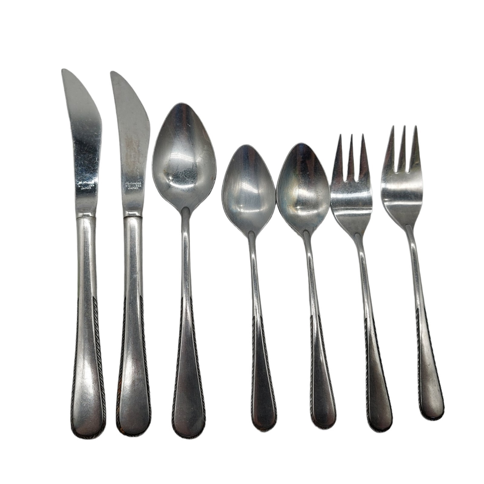 Stainless Steel Concerto Flatware Set 7 Pieces 2 Forks 2 Knives 3 Spoons