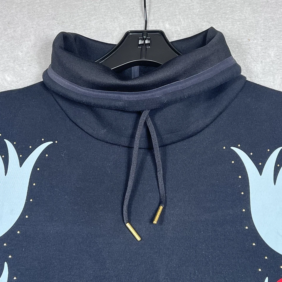 Nike Sudadera Mujer M Negra Boutique Floral Cuello Embudo Pullover BV4536 010 Foto 2 de 4