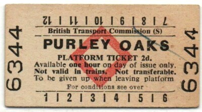 BTC(S) Platform Ticket Purley Oaks 2d