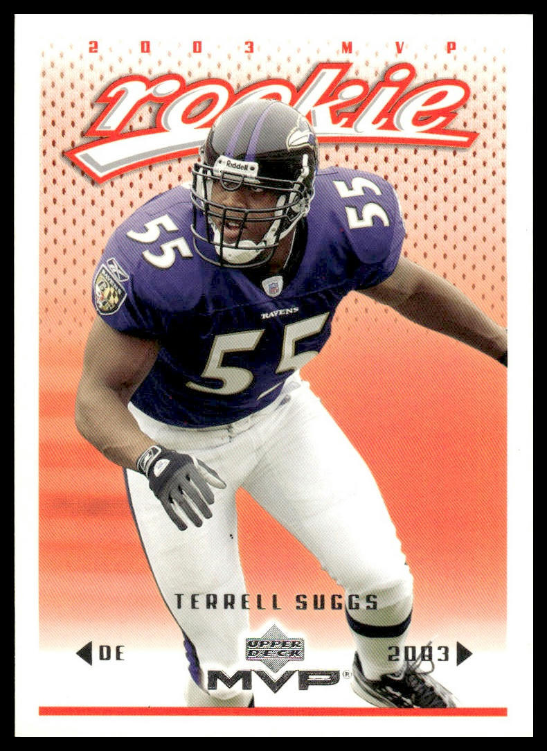 2003 Upper Deck MVP #417 Terrell Suggs Baltimore Ravens Rookie
