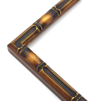 Walnut Shaded Bamboo Style Picture Frame Tropical Tiki Wood Decor 5x7 8x10 11x14