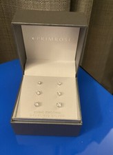 Primrose Cubic Zirconia Sterling Silver Stud Earrings