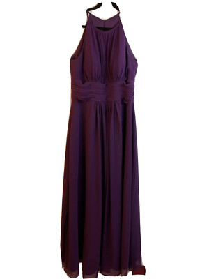 long eggplant bridesmaid dresses Fitted Satin Long Sleeves Open Eggplant Evening Gown AC381 2 / Eggplant (Purple)
