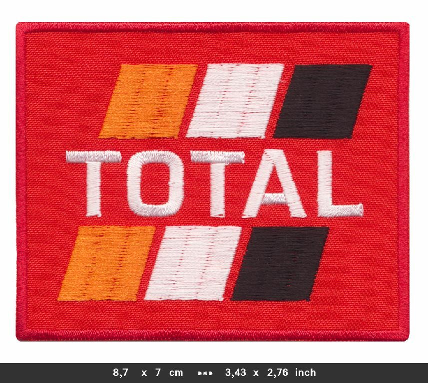TOTAL Patches Patches Iron On Engine Oil Gas Station Racing Team Motorsport Red