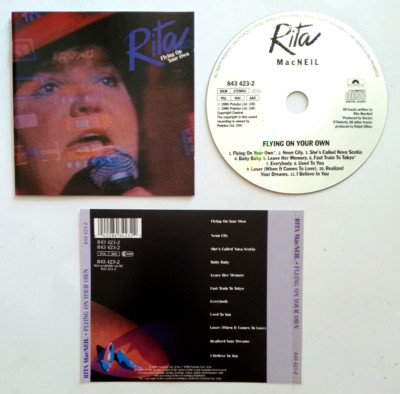 CD Rita MacNeil Flying On Your Own Pop Folk UK 1990 Album Compact Disc (L6)