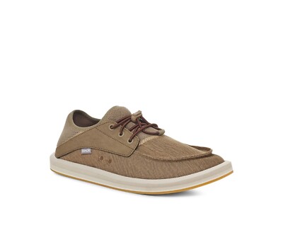 NEW Mens $80 SANUK Sidewalk Surfer Shoes Khaki Size 13