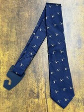 Brooks Brothers Blue Kid's Tie With Ducks 100 Silk Kid's Necktie 45"