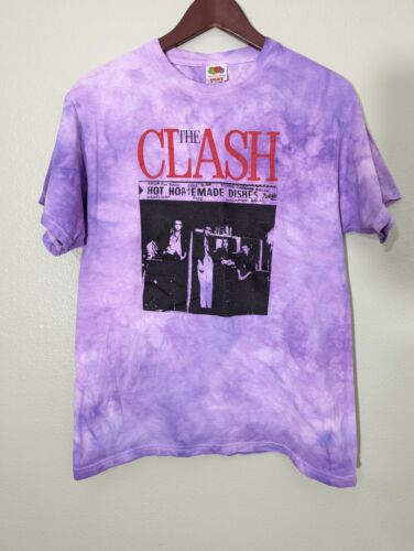 Vtg The Clash "Hot Homemade Dishes" Purple Tie Dy… - image 1