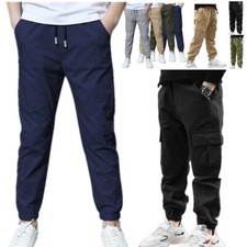 DE Jungen Cargo Cargohose Jogginghose mit Tas...
