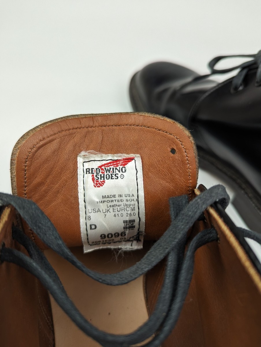 RED WING HERITAGE Men's Sz US 8 Caverly Black Leather Chukka RED WING HERITAGE Men's Sz US 8 Caverly Black Leather Chukka