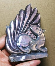 Intaglio! Pietra Reiki Labradorite Flash Viola Lucido Bella Guarigione