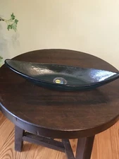 NEW ANNIEGLASS Blue Ultramarine Canoe Small