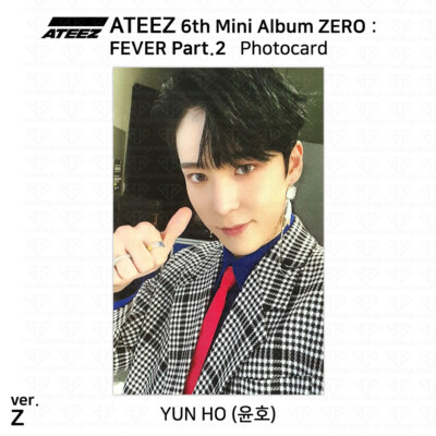 ATEEZ ユノ FEVER Part.2 サイン入り ポラロイド チェキ ATEEZ ポラロイド チェキ ポップアップ ウヨン トレカ 購入特典