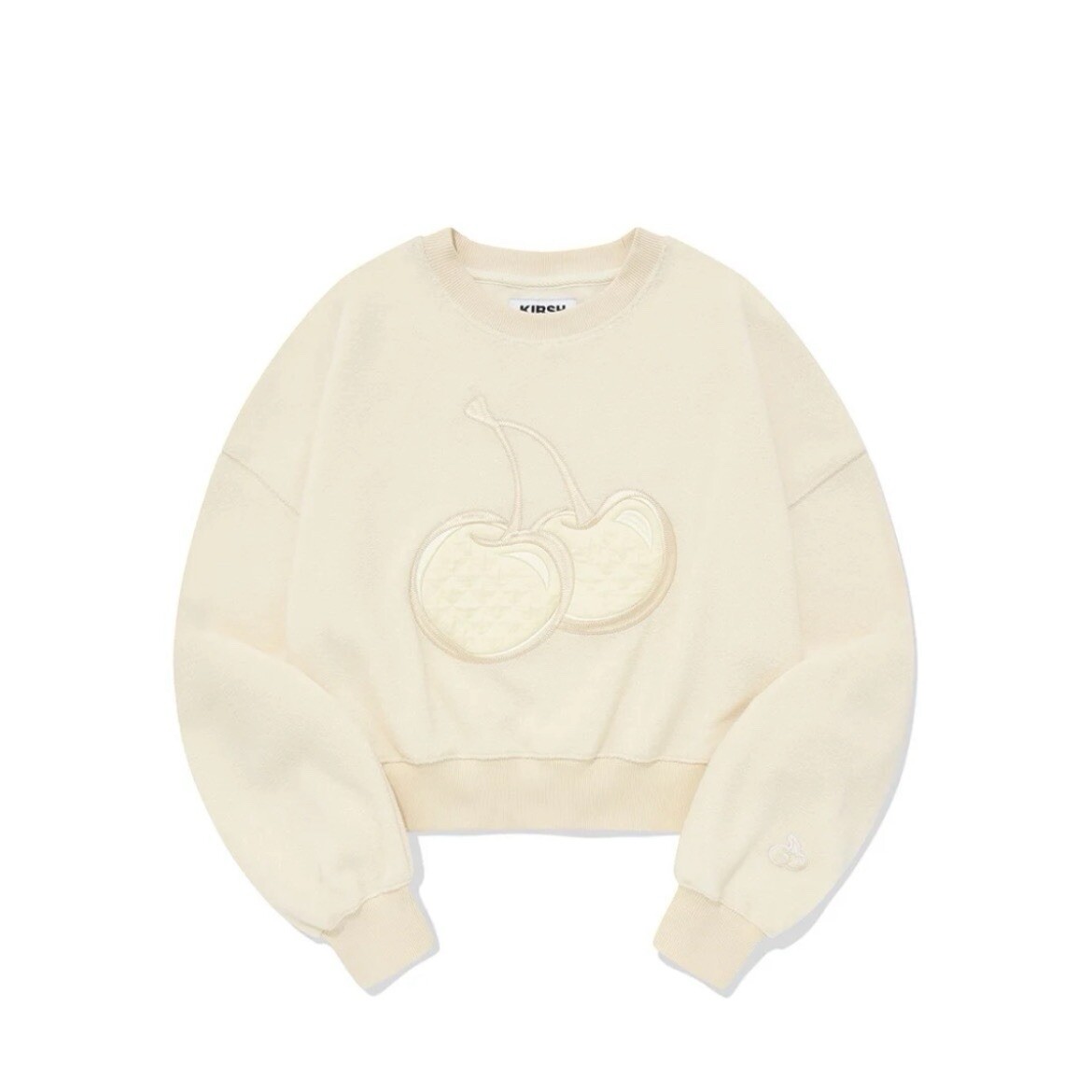 KIRSH BIG CHERRY TERRY NAPPING CROP SWEATSHIRT Size S￼ | eBay