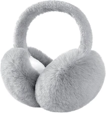 Ear muffs for Women Winter, Faux Fur Earmuffs, Cute Foldable Fluffy Ear Warmers,
