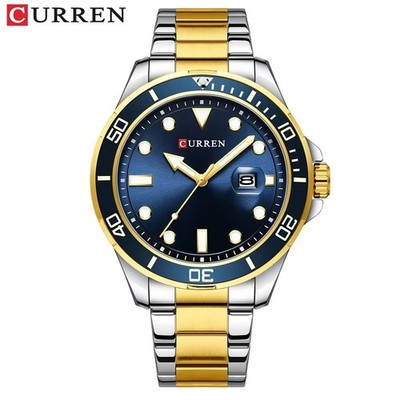 47MM CURREN Quartz Men's Luxury Watch Dive 30M Waterproof Luminous Stainless NEW